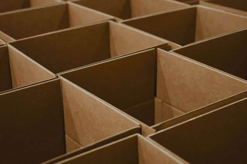 Open cartons ready for packing